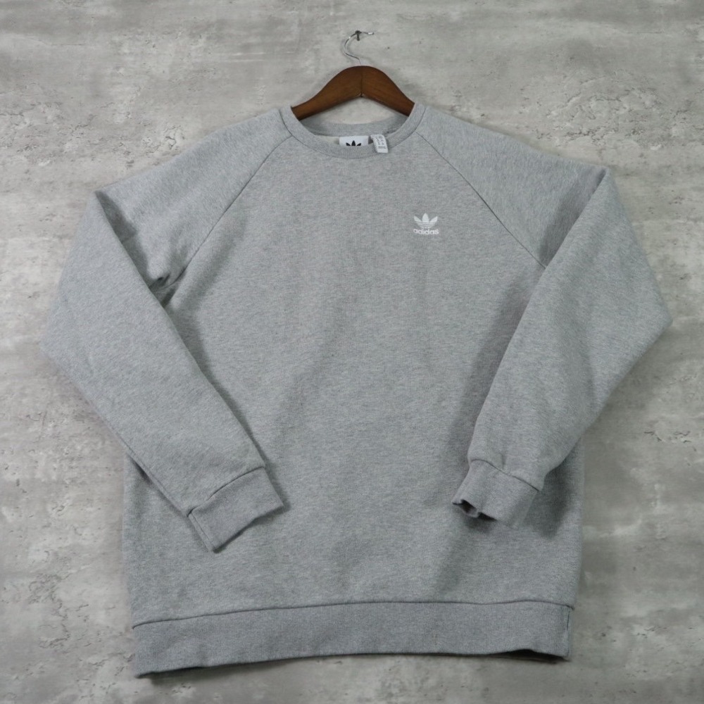 Adidas Originals Trefoil Crewneck Medium Grey Heather Pullover